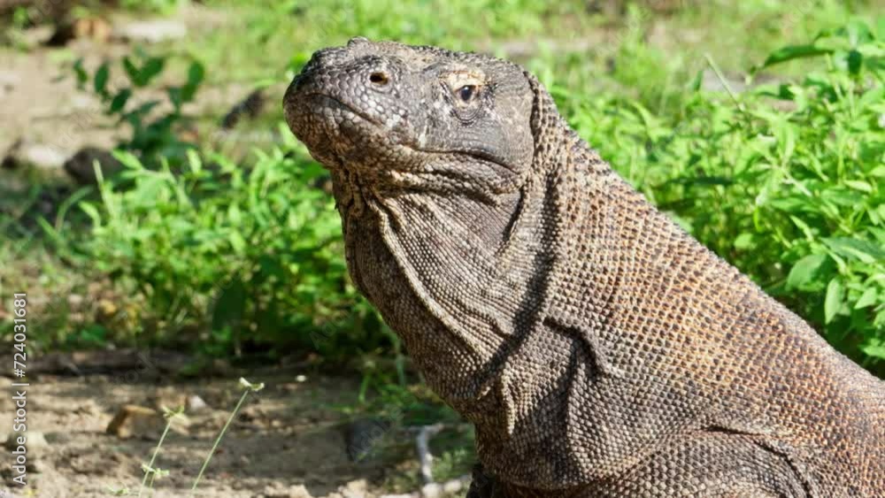 Komodo dragon, bigest lezard on the earth, 90kg they are impressive in the Komodo Archipelago in Indonesia Komodo dragon, bigest lezard on the earth, 90kg they are impressive in the Komodo Archipelago in Indonesia