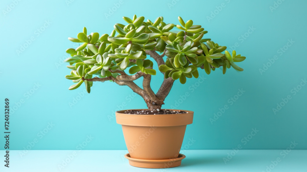 Stylish money tree. Crassula ovata. Bonsai style. Indoor plant Stylish money tree. Crassula ovata. Bonsai style. Indoor plant