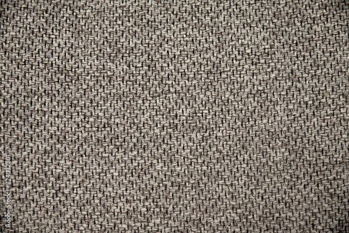 Gray woven matting fabric close up