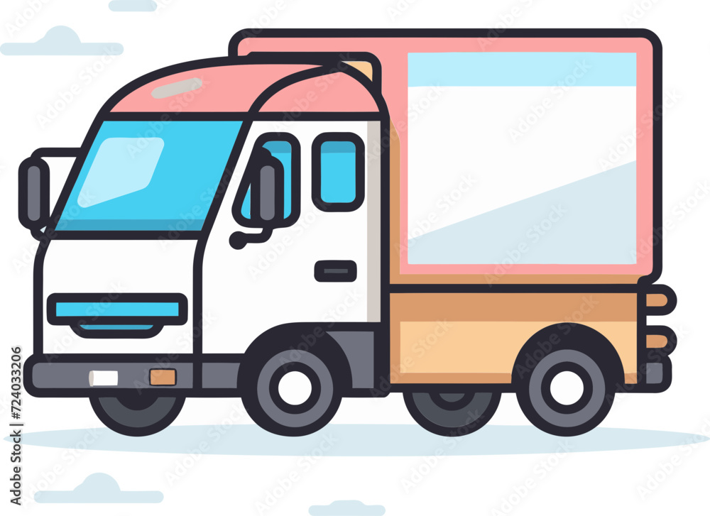 Illustrating Business Commercial Vehicle Vector Art Fleet Showcase Commercial Vehicle Vector Graphics