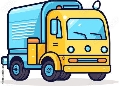 Illustrating Business Commercial Vehicle Vector Artistry Fleet Showcase Detailed Commercial Vehicle Vectors