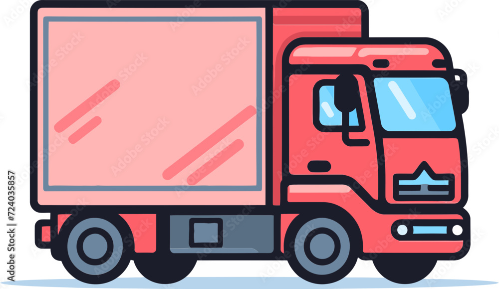 Rolling Success Commercial Vehicle Vector Art for Marketing Magic Graphic Roads Commercial Vehicle Vector Illustrations for Prominence
