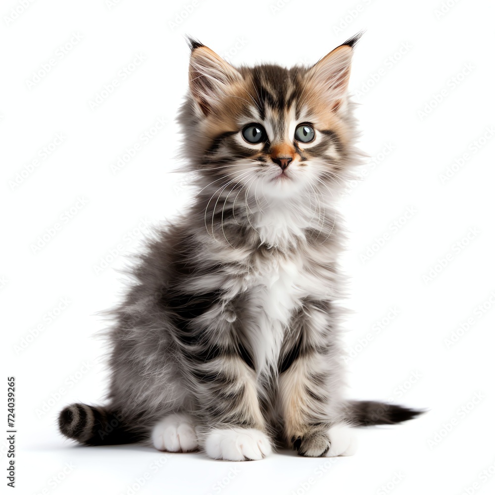 a kitten, studio light , isolated on white background a kitten, studio light , isolated on white background