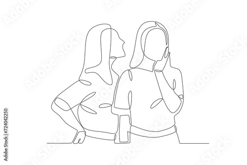 Two women are discussing