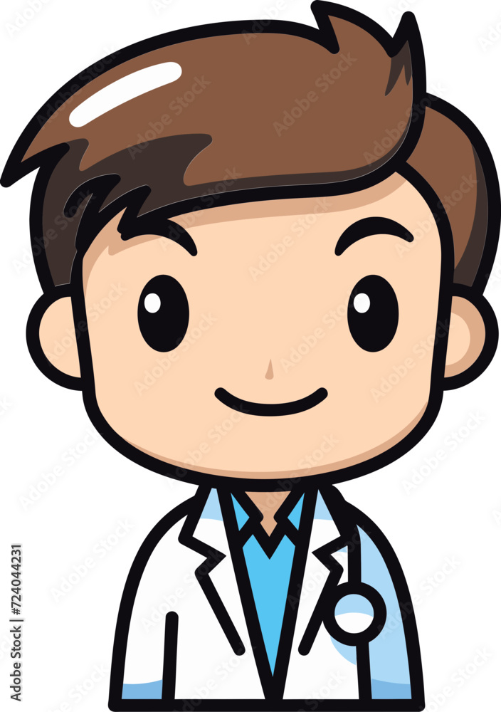 Illustrated Healthcare Doctor Visual Narrates Doctor Vector Graphics Expresse Medical Art