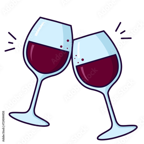 deux verres de vin rouge