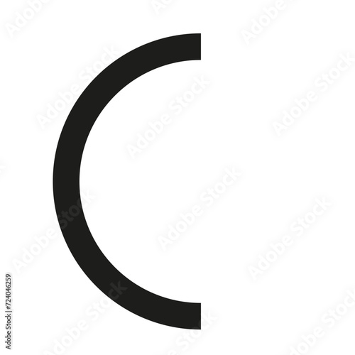 forme en demi cercle noir style memphis photo