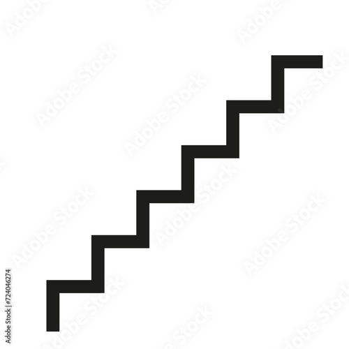 forme escalier noir style memphis
