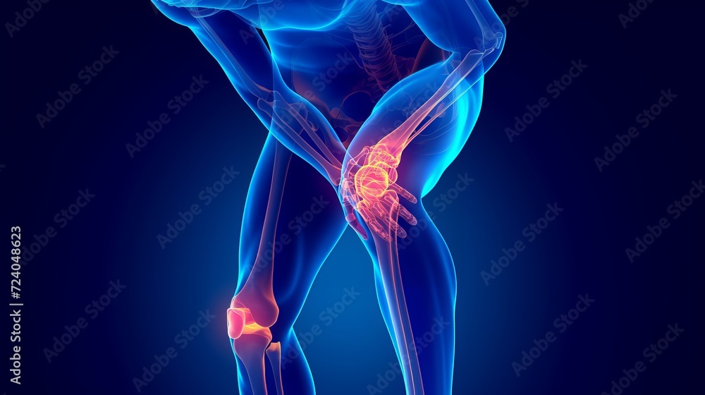 Illuminated Pain Points in Human Anatomy Illuminated Pain Points in Human Anatomy