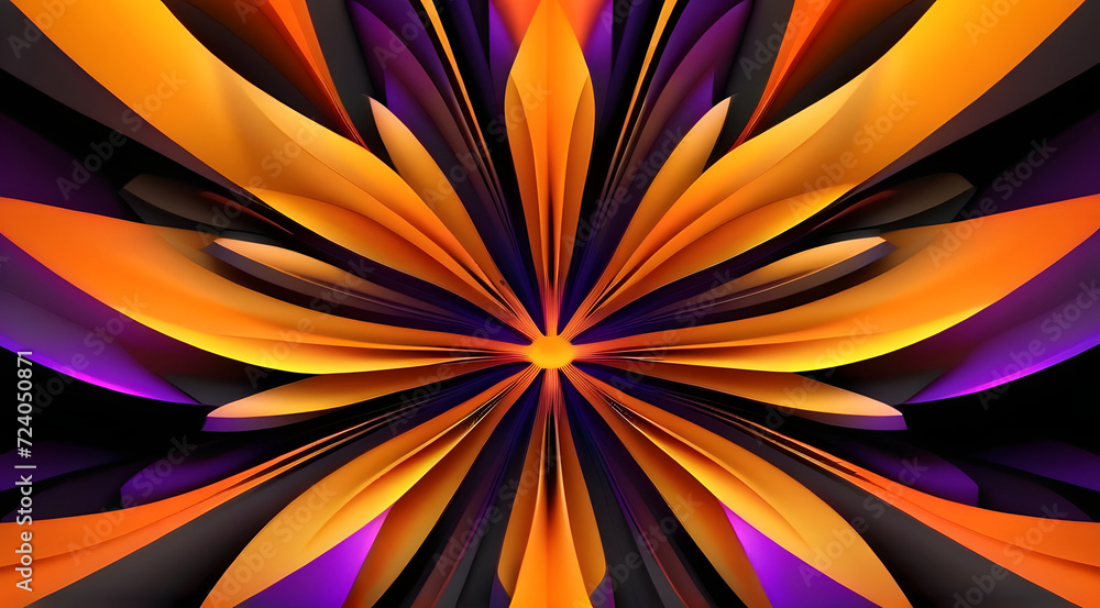 custom made wallpaper toronto digitalAbstract violet background, gold and flower hues play in a harmonious symphony.