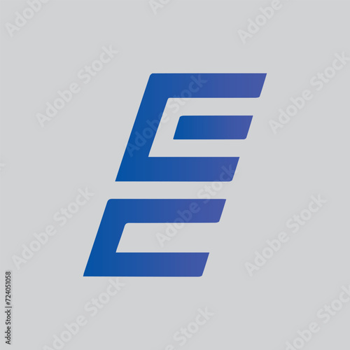 E letter Logo gradient colorful design illustration logo template design, flat letter E logo vectors