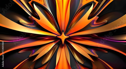 Wallpaper Mural Abstract elegant background, allure of luminist curves, weaving flower elegance. Torontodigital.ca