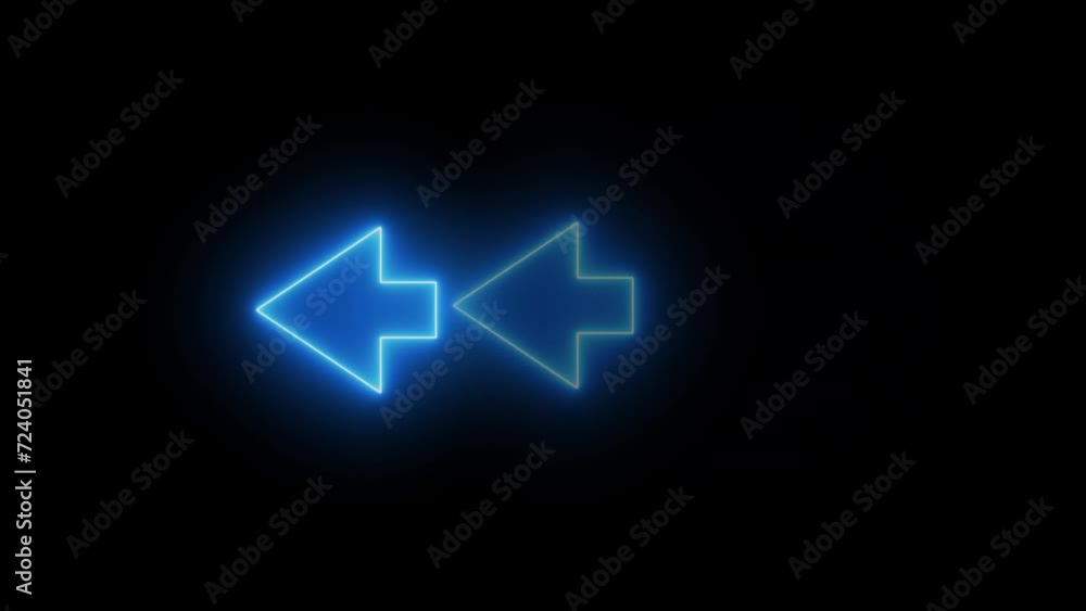 Glowing arrow sign animation. Neon arrow symbol animated. Glowing arrow sign animation. Neon arrow symbol animated.
