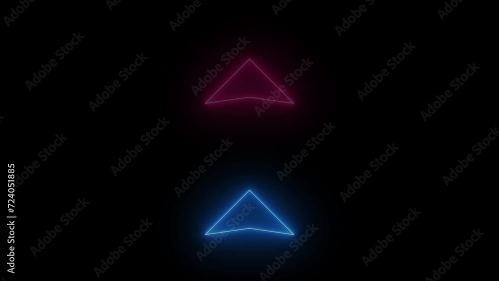 Glowing arrow sign animation. Neon arrow symbol animated. Glowing arrow sign animation. Neon arrow symbol animated.
