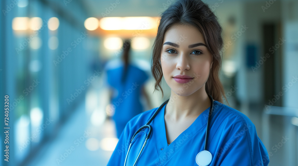 Portrait of a female doctor in hospital Portrait of a female doctor in hospital