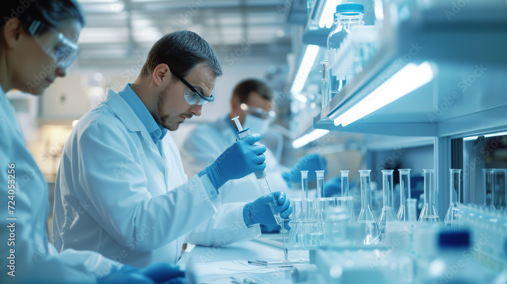 scientist working in laboratory scientist working in laboratory