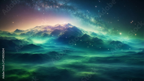 A celestial-inspired background that immerses the viewer in a serene and tranquil atmosphere