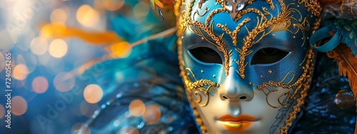 a mask with a blue background © progressman