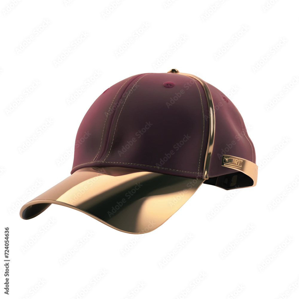 Obraz premium Baseball cap isolated on transparent background.