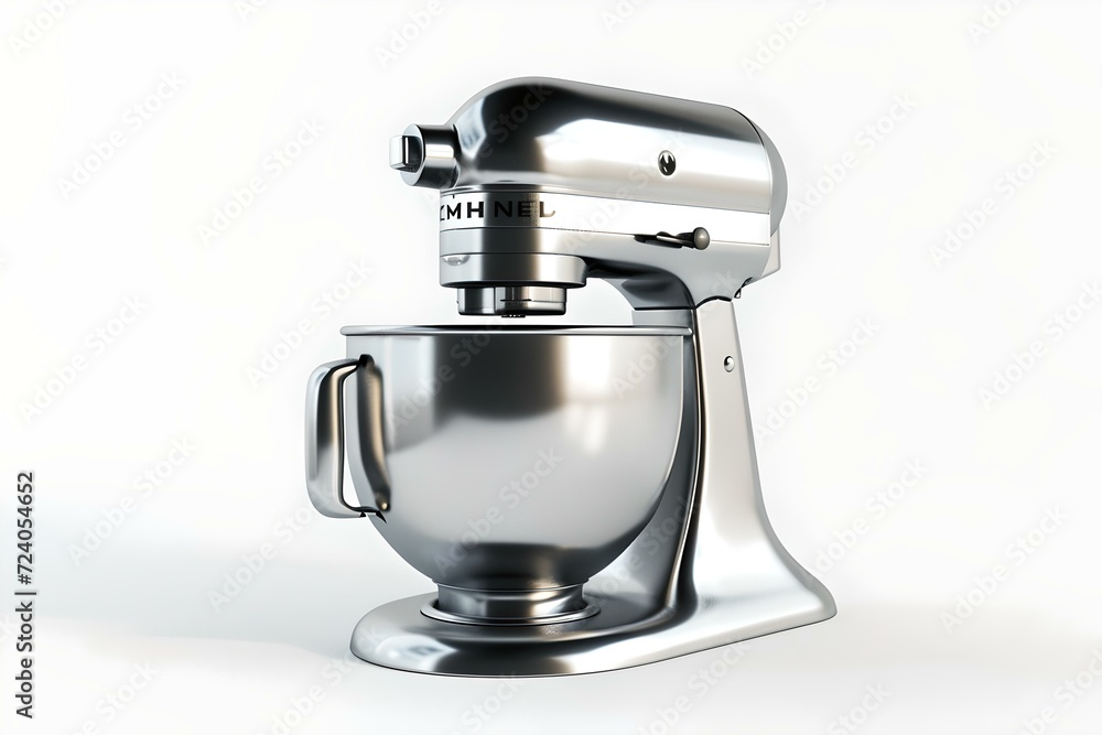 Sleek modern kitchen stand mixer on white background. perfect for culinary blogs. ideal for home bakers. clean design. AI Sleek modern kitchen stand mixer on white background. perfect for culinary blogs. ideal for home bakers. clean design. AI