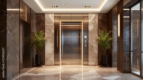 a modern elevator photo