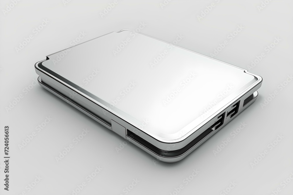 Sleek modern laptop closed on a white background. portable technology concept. ideal for advertisements and tech presentations. AI Sleek modern laptop closed on a white background. portable technology concept. ideal for advertisements and tech presentations. AI