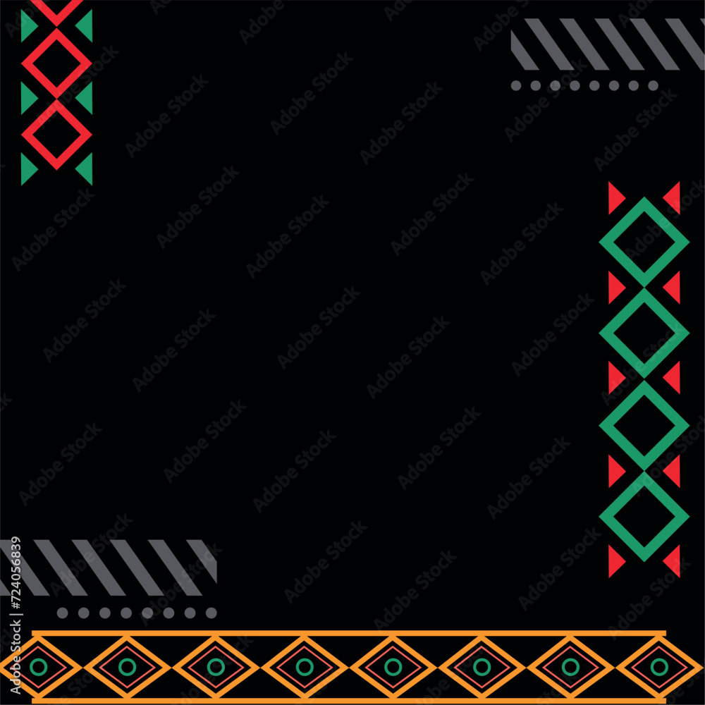 Fototapeta premium African ethnic pattern background Vector