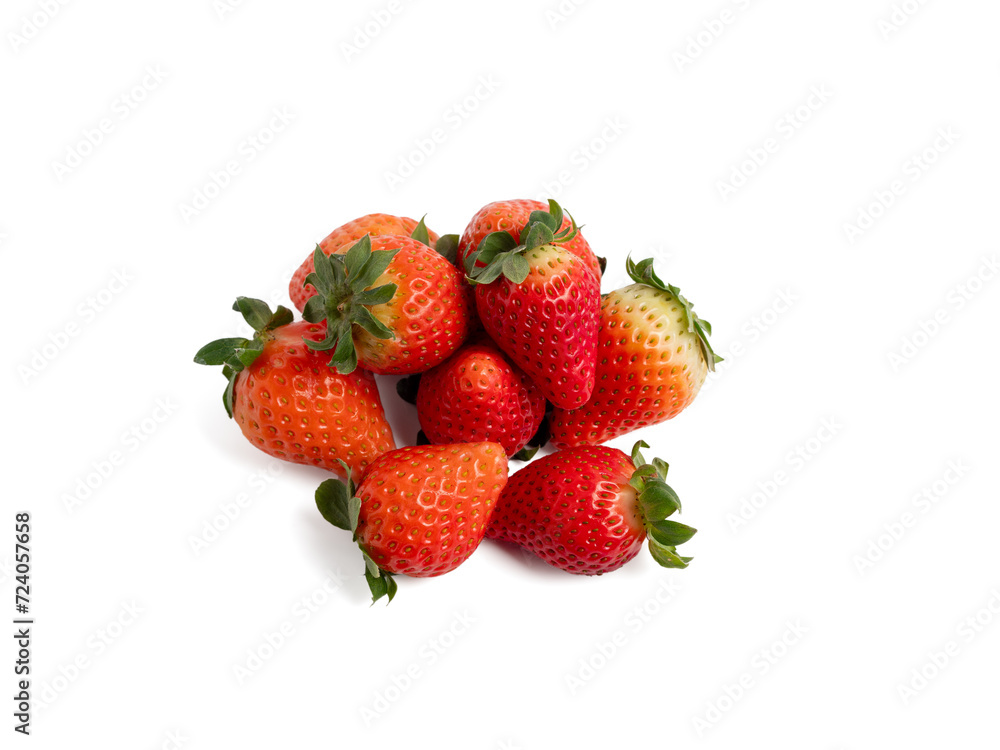 Strawberries on a white background. Strawberries close up. Strawberries on a white background. Strawberries close up.