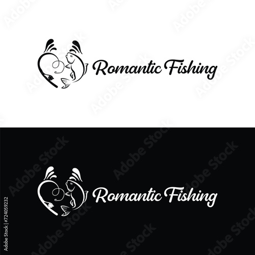 Romantic Outdoor Fishing Logo Design
