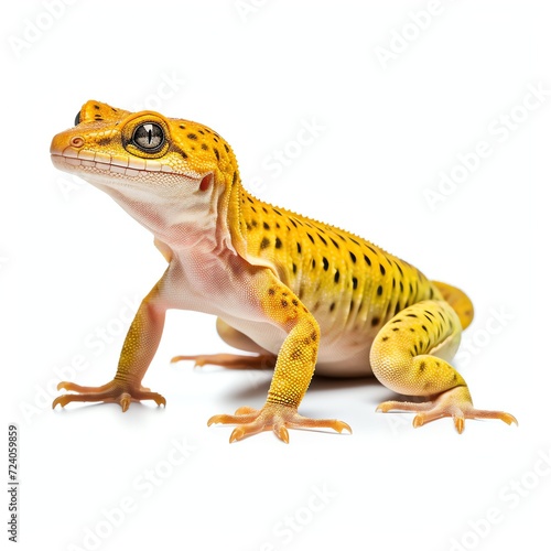 a gecko, studio light , isolated on white background