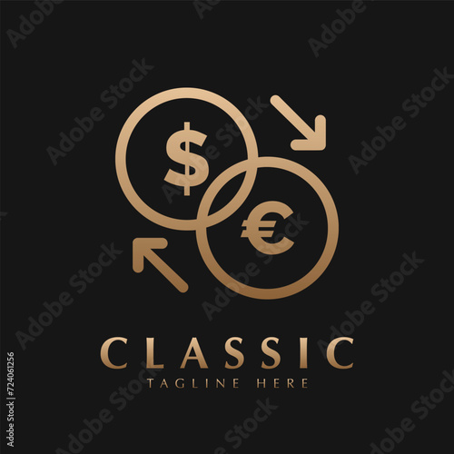 currency exchange logo design