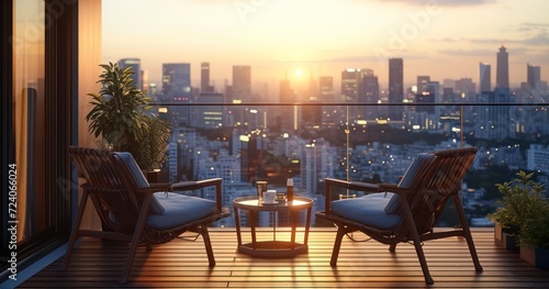 City View Comfort - Finding Relaxation in Balcony Chairs Overlooking the Urban Landscape