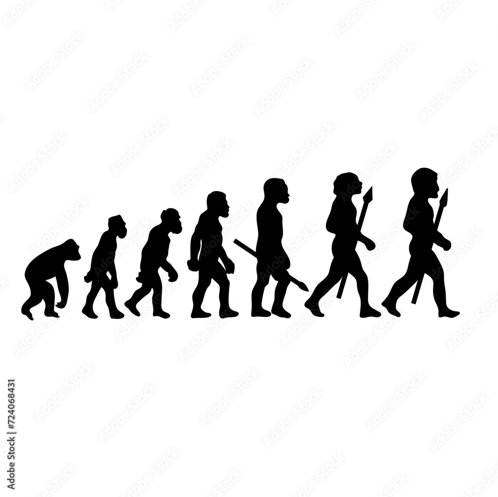 Evolution of human silhouette