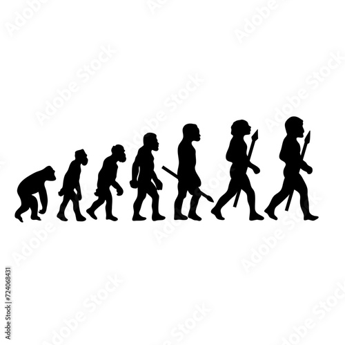 Evolution of human silhouette © King Silhouette