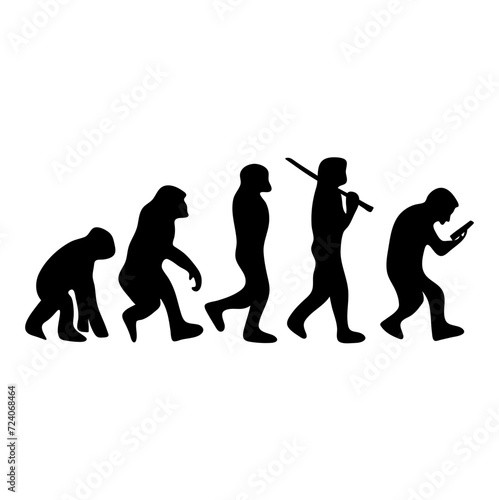 Evolution of human silhouette