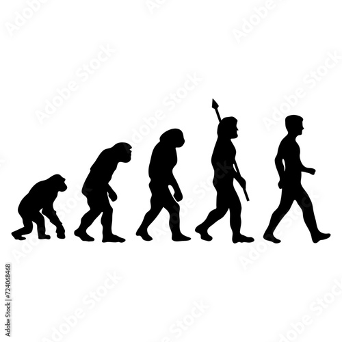 Evolution of human silhouette
