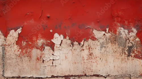 Rusty Old Red Painted Wall Texture with Grunge, Weathered Steel, and Peeling Brown Wallpaper Background
