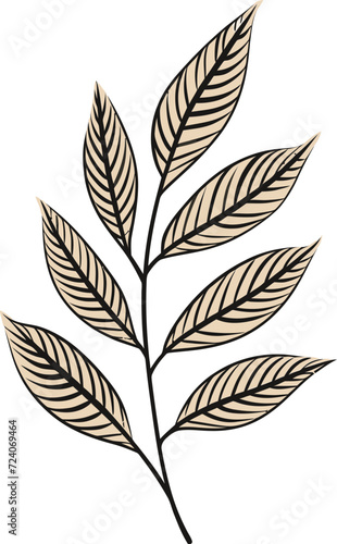 Whispering Leaves Ethereal Leaf Vector PatternsTropical Dreamscape Exotic Leaf Vector Illustrations © The biseeise
