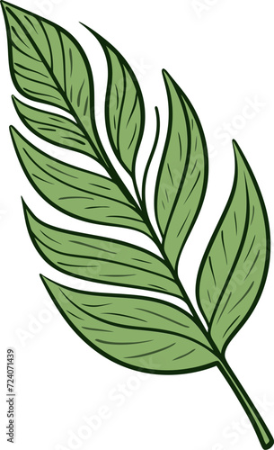 Tropical Tranquility Serene Leaf Vector RetreatsBotanical Blends Intricate Leaf Vector Mixtures