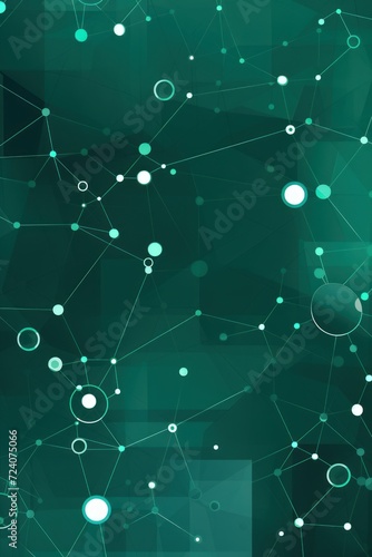 emerald smooth background with some light grey infrastructure symbols and connections technology background © GalleryGlider