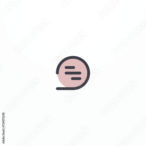 Outline chat icon on white