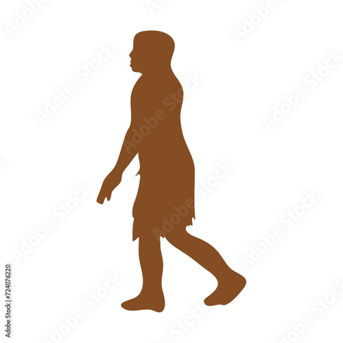 Human evolution silhouette