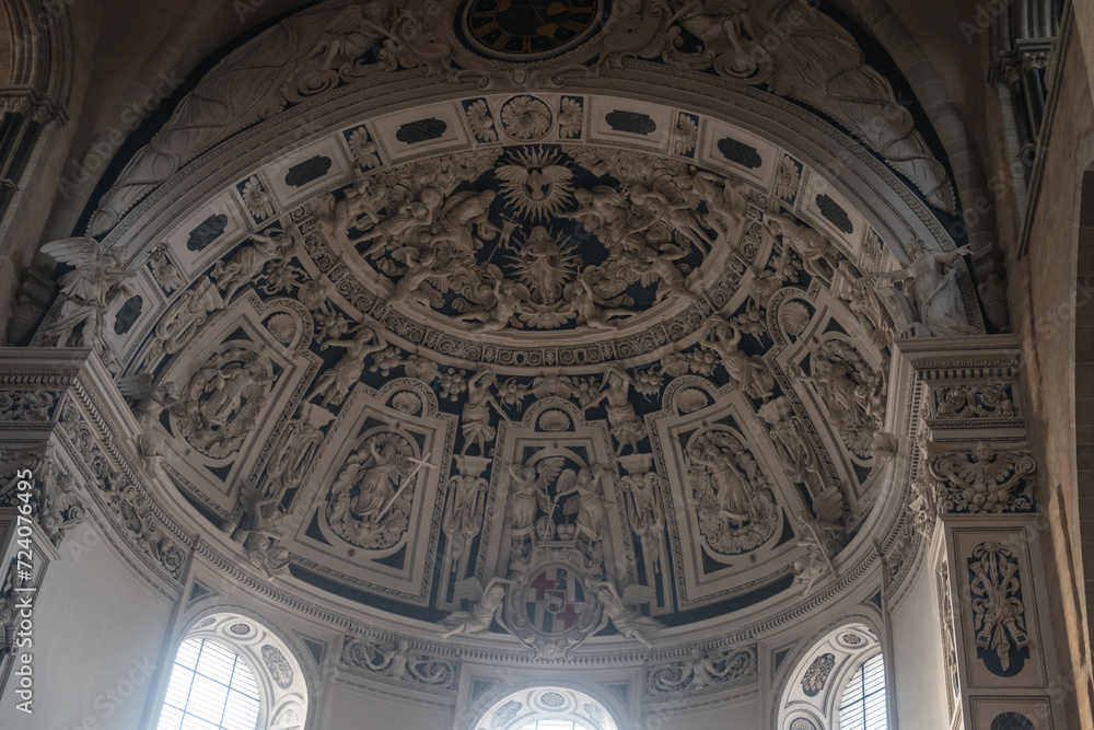 Baroque ceiling at the west choir of Trier Cathedral in Germany