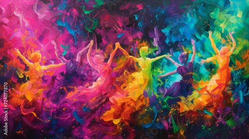 riot of colors, dance of colors