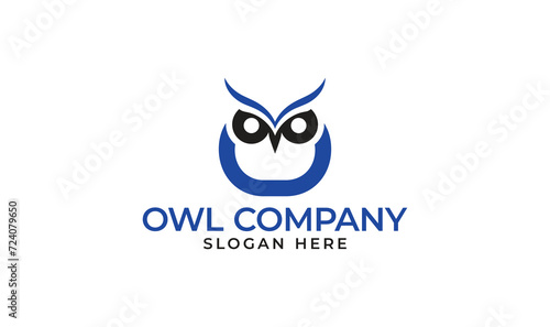 O letter with owl modern company business logo icon, letter o logo