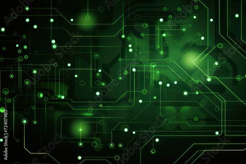 green smooth background with some light grey infrastructure symbols and connections technology background