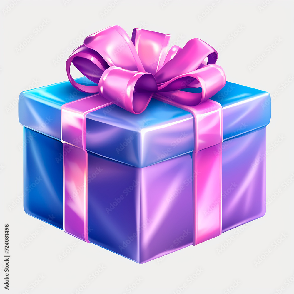 ilustración regalo azul con lazo ilustración regalo azul con lazo