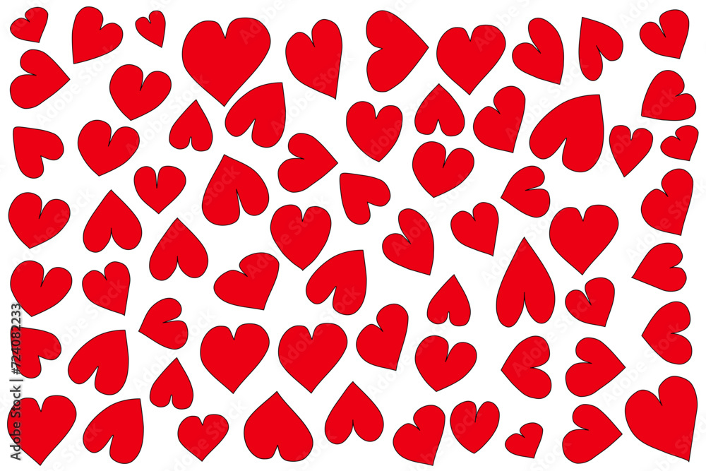 Corzaones Rojos Vetor de Mosaico de corazones rojos románticos para san Valentín ...