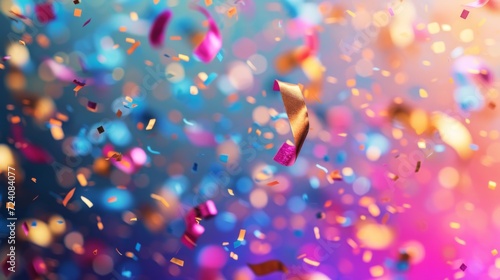 Celebration background with confetti, birthday concept