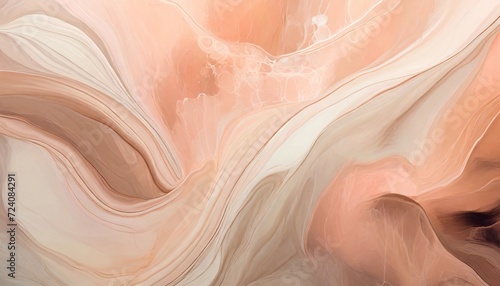 abstraction in the style of fluid art or alcohol ink in peach shades suitable for wallpaper and murals photo